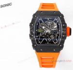 Super clone Richard Mille RM35 01 RAFA Orange and Carbon NTPT Watch RMUL3 Movement